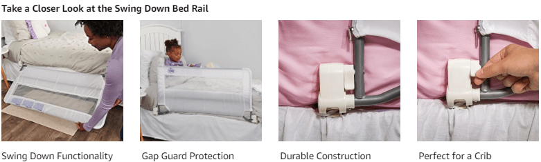 Portable Toddler Bed with Rails
